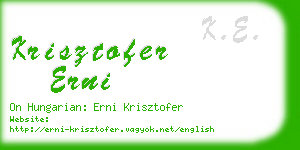 krisztofer erni business card